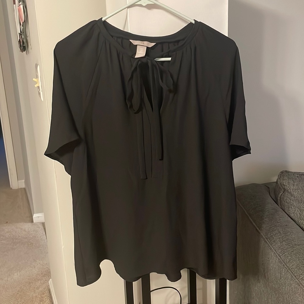 H&M Tie Front Blouse